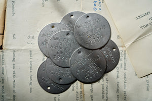 Eight Corpse Identification Tags from Harlem Valley State Hospital, USA c.1920-30