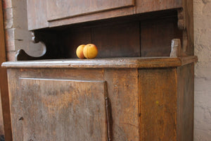 A Stunning c.1800 Austrian Empire Grey Painted Pine Food Cupboard