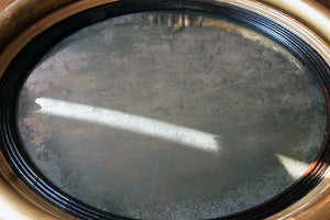 A Good Regency Giltwood & Gesso Girandole Convex Mirror Surmounted by an Eagle c.1815