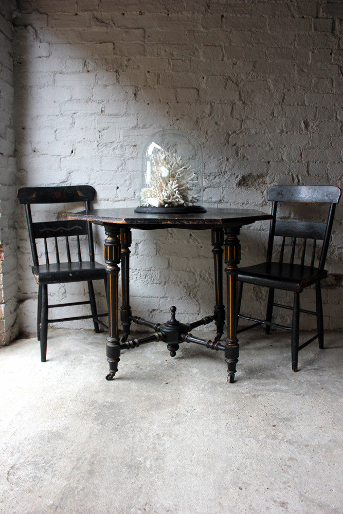 A Victorian Aesthetic Movement Ebonised & Parcel Gilt Octagonal Centre ...