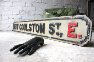 Jack the Ripper: An Important c.1866 Cast Iron Street Sign; New Goulston Street E