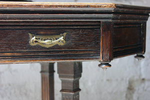A Good Quality c.1882 Octagonal Victorian Oak Centre Table