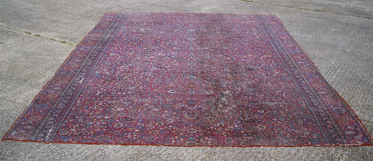 A Massive 19thC Meshed Country House Carpet; 20 x 15 ft; c.1880 Doe