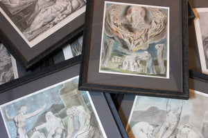A Group of Nine Framed Early 19thC William Blake Artworks; Six Engravings by Luigi Schiavonetti c.1813 & Three Watercolours