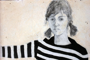 Patricia Algar (1939-2013); A Fabulous Full Length Mixed Media Self Portrait On Board, Dated to 1965