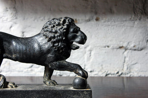 A Superb Regency Period Cast Iron Relief Model Door Porter in the Form of the Medici Lion c.1820-30
