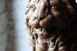 A Superb Large c.1800 Italian Neoclassical Terracotta Recumbent Lion