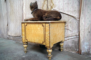 An Early Victorian Birdseye Maple Simulated Painted Pine Commode c.1840-50
