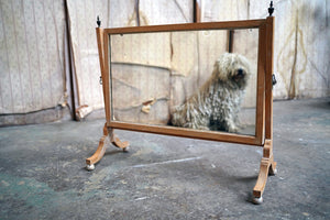 A Late 19thC Bleached Maple & Parcel-Gilt Dressing Mirror c.1890