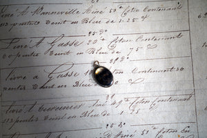 A Small Early 20thC Silver Mounted Blue John Pendant c.1910-20