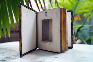 A Mid-Victorian Leather & Brass Book Safe c.1870