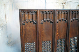 A Mid/Late 19thC Carved Oak Ecclesiastical Gothic Revival Rood Screen c.1870