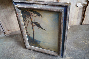 A Large Early 20thC Oil on Canvas of a Coastal Landscape c.1900-20