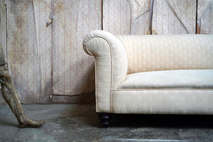 A Good Quality Late Victorian Upholstered Oak Chesterfield Sofa c.1880