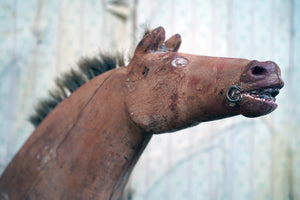 An Early 20thC Folk Art Fairground Horse’s Head with Horsehair Mane c.1920-30