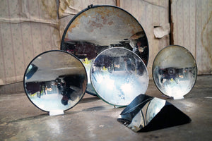 A Collection of Five Mid-20thC WWII Period Parabolic Concave & Prism Mirrors c.1940-68