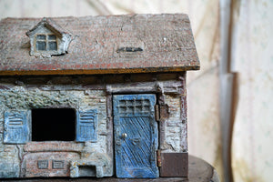 An Early 20thC Scratch-Built Folk Art Model of Farmhouse c.1920