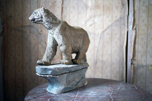 A Painted Plaster Sculpture of a Polar Bear Dated to 1934; Frederick Thomas Daws (1878-1956)