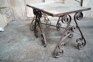 A Late 19thC French Iron & Marble Pâtisserie Table c.1900