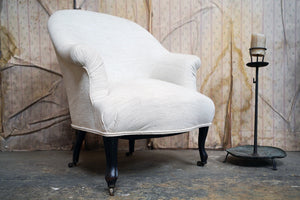 A French Napoleon III Upholstered Salon Armchair c.1870