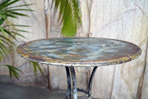 A Scarce French Painted Wrought Iron 'Saint Saveur' Bistro Table by Grasin à Arras c.1885
