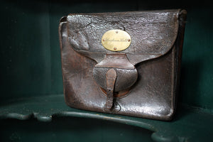 A Unique Late Victorian Leather Satchel; Heigham Hall Lunatic Asylum c.1890