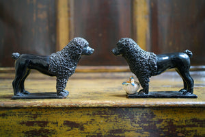 A Rare Pair of Early 19th Century Neapolitan Black-Glazed Terracotta Poodles c.1810–30