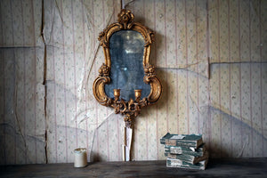 A 19thC Italian Gilt Gesso Girandole Mirror c.1870