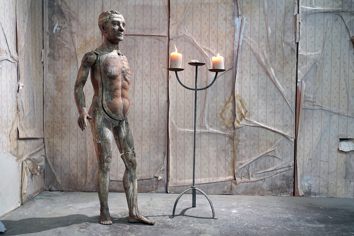 A Very Rare Half-Size Japanese Papier-Mâché Anatomical Model c