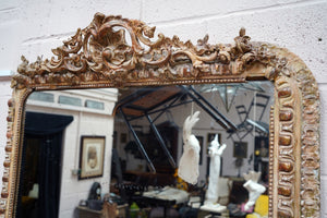 A Large French Giltwood Overmantle Mirror c.1880