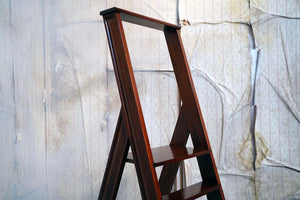 A Late 20thC Large Pair of Teak Library Steps