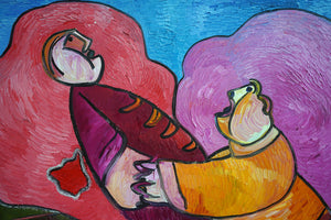 A Very Large Oil on Canvas by Albert Louden (b.1943); Untitled; 2004