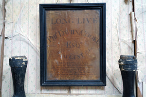 A Regency Period English School Ink on Plaster; ‘Long Live Phil Davies. Cooke Esqr 11th August 1814’