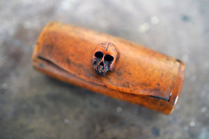 An Early Victorian Burr Wood Memento Mori Snuff Box c.1840