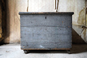 A Mid-Victorian Painted Pine Trunk c.1860