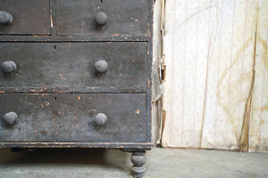 A Late Victorian Black Painted Chest of Drawers c.1880-90