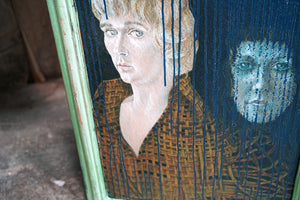 An Early/Mid 20thC Oil & Mixed Media Surrealist Portrait on Board by John Rutherford Armstrong ARA (1893-1973)