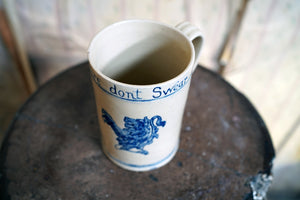 A Late Victorian Hand-Painted Earthenware Tankard; “Drink Faire don’t Swear” by Charles H. Whymper 1893