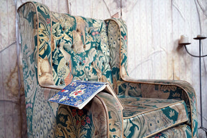 A William Morris Velvet Upholstered Art Deco Period Easy Armchair c.1930-40