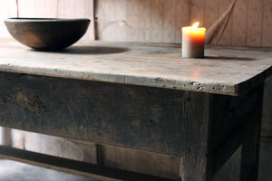 A Scarce 17thC Welsh Oak & Pine Farmhouse Scullery Table c.1640-60