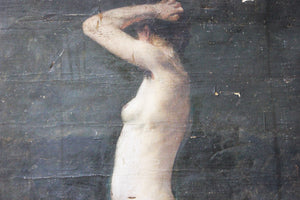 A Late 19thC French School Oil on Canvas Study of a Nude Lady by B.Barnet 1893