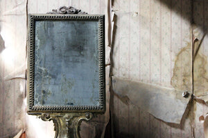 An 18thC Italian Gilded Silver Leaf & Mercury Plated Limewood Altar Mirror c.1740-70