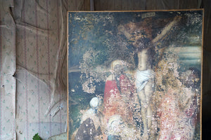 An 18thC Italian School Oil on Canvas of Christ on the Cross c.1780