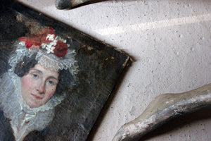 A Late 18thC French School Oil on Canvas Portrait of a Lady c.1780-90