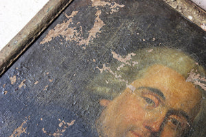 A Late 18thC French School Oil on Canvas Portrait of a Priest Dated to 1793