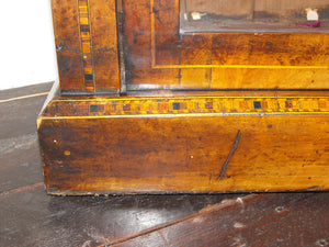 A Victorian Walnut Parquetry Inlaid Pier Cabinet