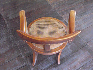 A Twentieth Century Beech & Cane Desk Chair