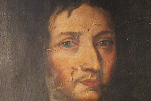 A Very Large Pair of 17thC French School Oil on Canvas Portraits of the Comtesse de la Rochelle & Rene Ferdinand de Precipiano, Baron de Cuse c.1630-40; Fonthill Abbey, Wiltshire