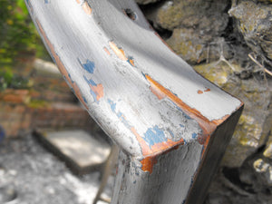 A Sublime 19thC Painted Solid Mahogany Mirror With Molded Frame & Original Plate