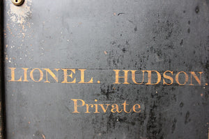 A Superb c.1900 Black Painted Steel Safe; Lionel Hudson Esq. by Hobbs & Co of London